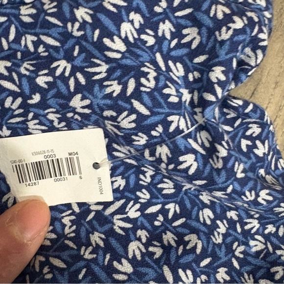 NWT Old Navy Blue White Floral Pleated Mini Skirt Sz L Lined Preppy Spring - Picture 10 of 10